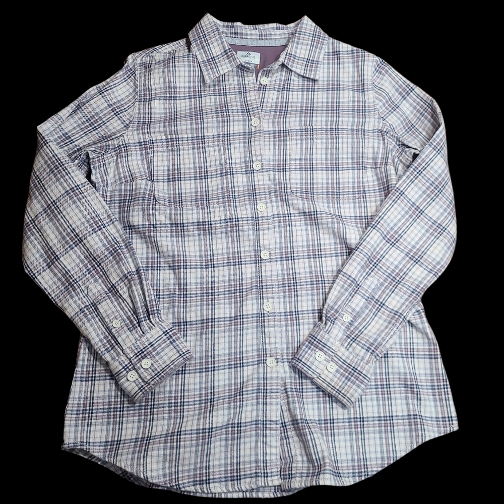 Ridgecut Flannel Plaid Button-Down Shirt for Women Size Small